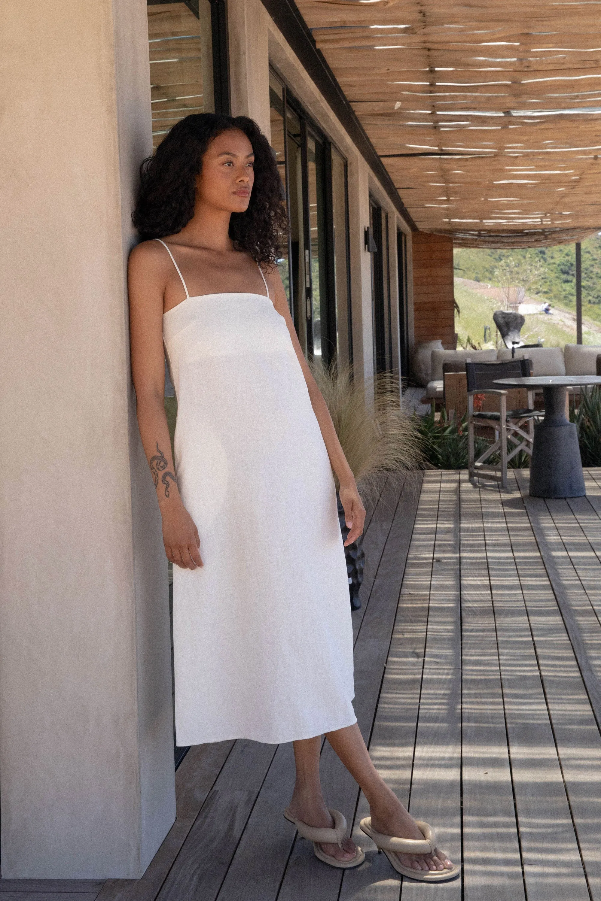 100% LINEN TENT DRESS