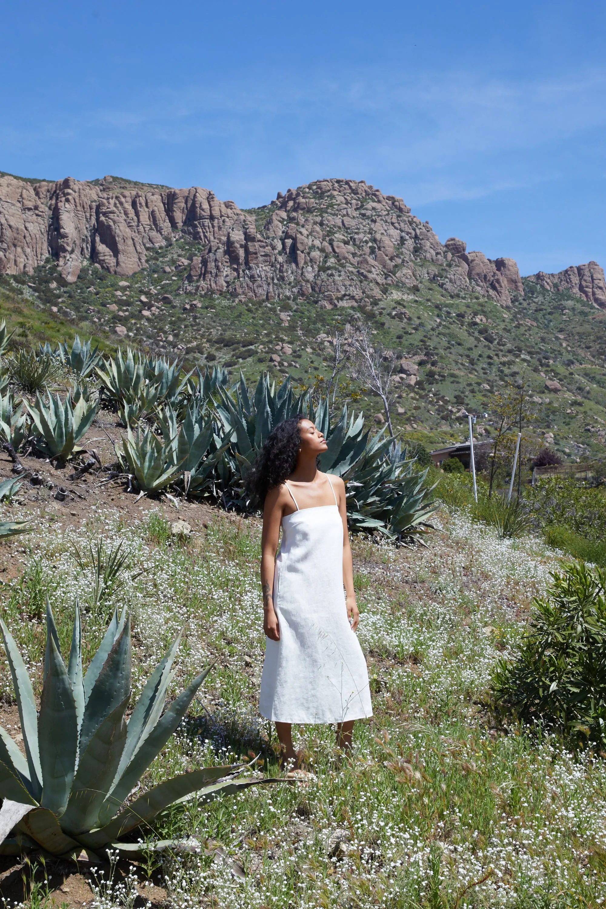 100% LINEN TENT DRESS