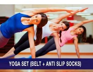 A Yoga Set (Belt   Anti Slip Socks)