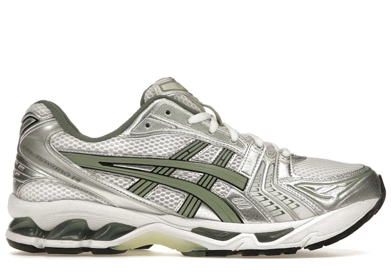 Asics Gel-Kayano 14 White Pure Silver Slate Grey Sage