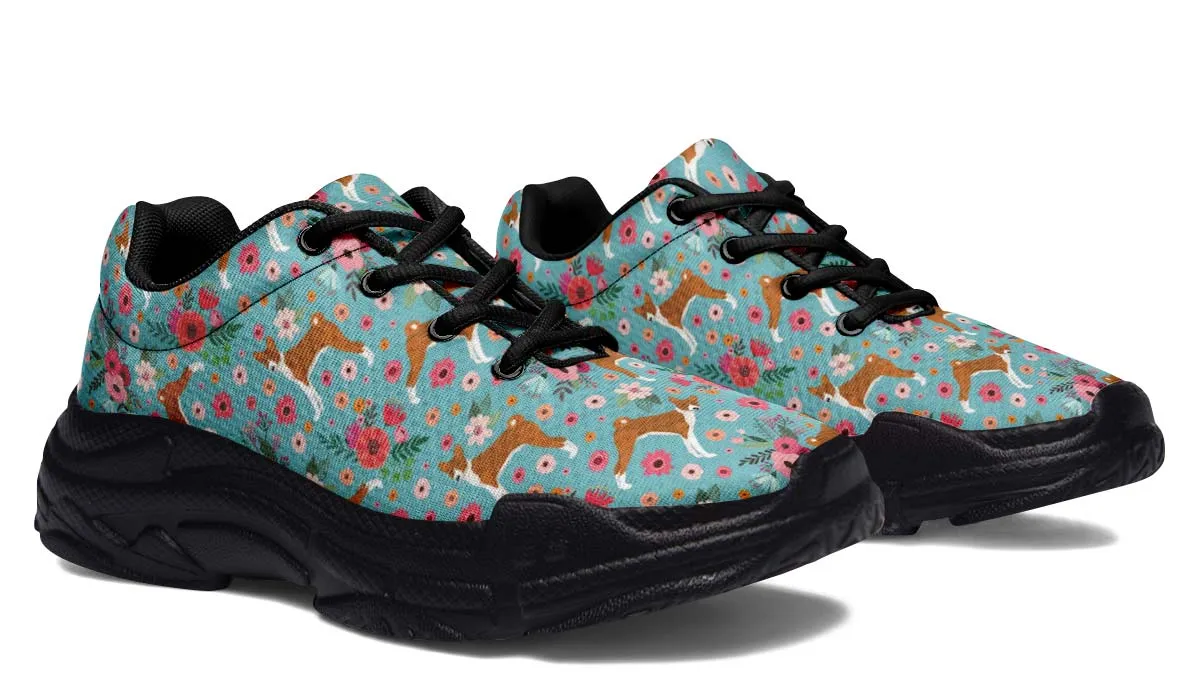 Basenji Flower Chunky Sneakers