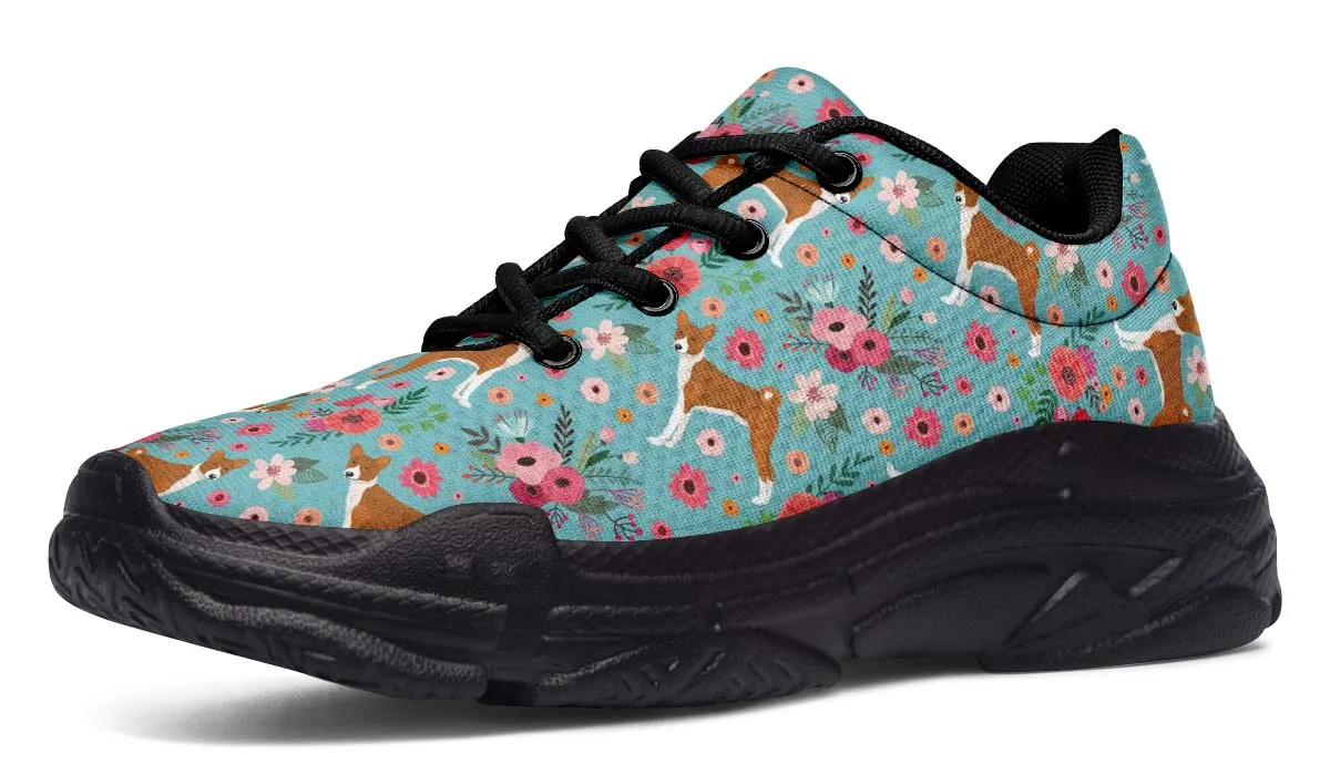 Basenji Flower Chunky Sneakers