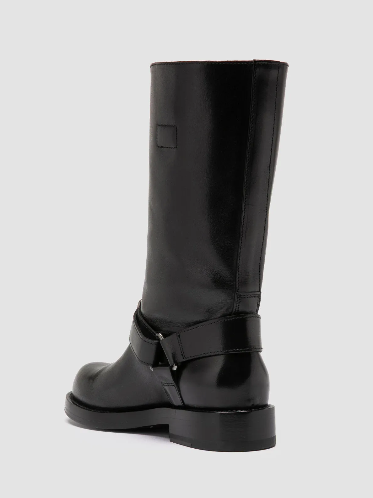 BERYL 001 - Black Leather Pull-On Boots