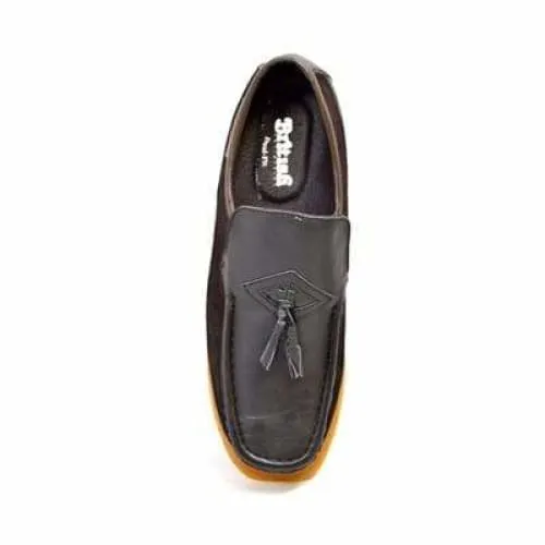 British Walkers Brooklyn Men's Brown Leather and Suede Crepe Sole Slip On