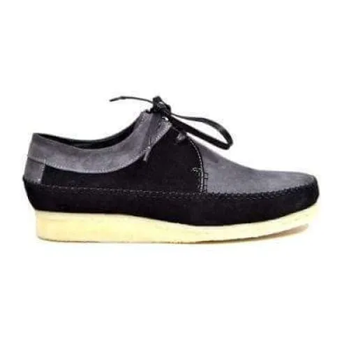 British Walkers Weaver Somerset Men's Black and Gray Suede