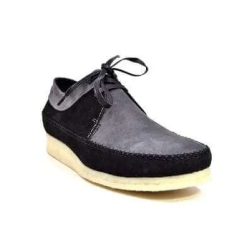 British Walkers Weaver Somerset Men's Black and Gray Suede