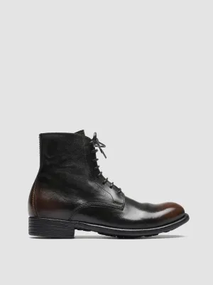 CALIXTE 002 - Black Zipped Leather Boots