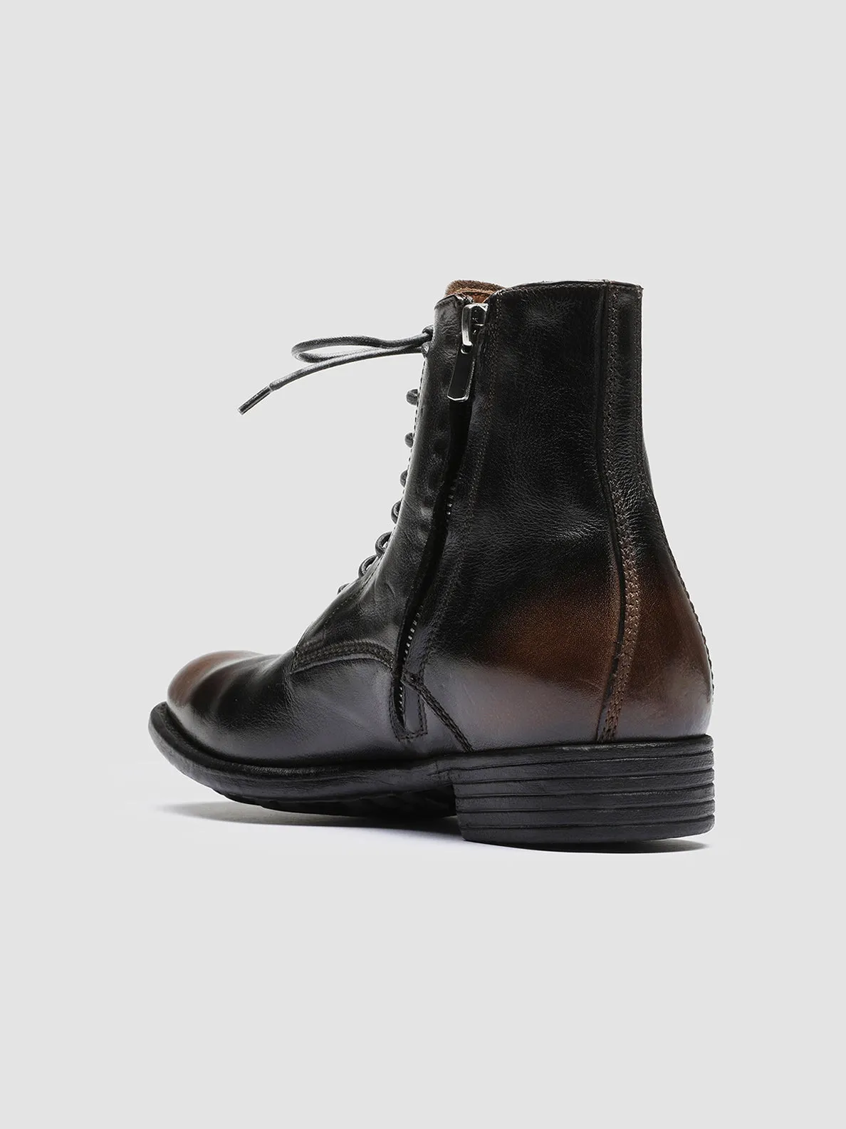 CALIXTE 002 - Black Zipped Leather Boots