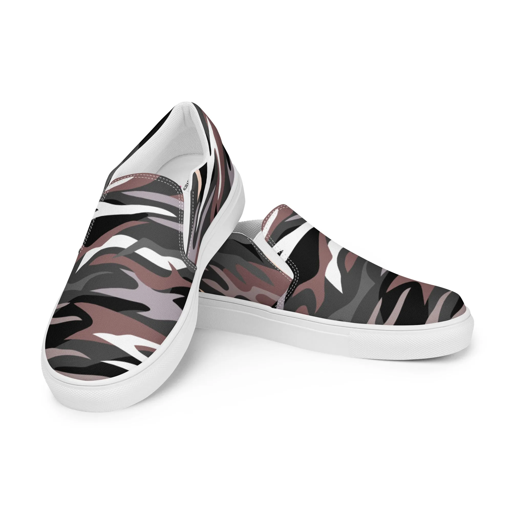 Camo Print Women's Sneakers, Best Women’s Slip-On Canvas Shoes, Ladies Canvas Shoes (US Size: 5-12)