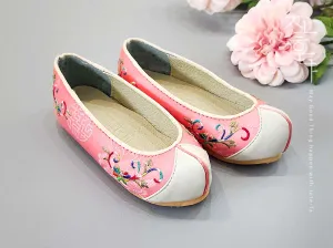 Colorful Flower Baby Girl Hanbok Shoes in Pink