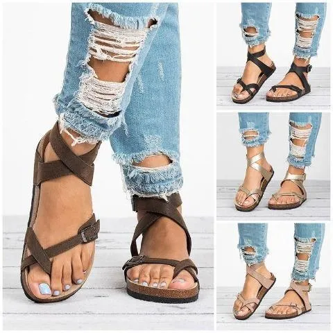 Comfy Lace Up Footbed Sandals