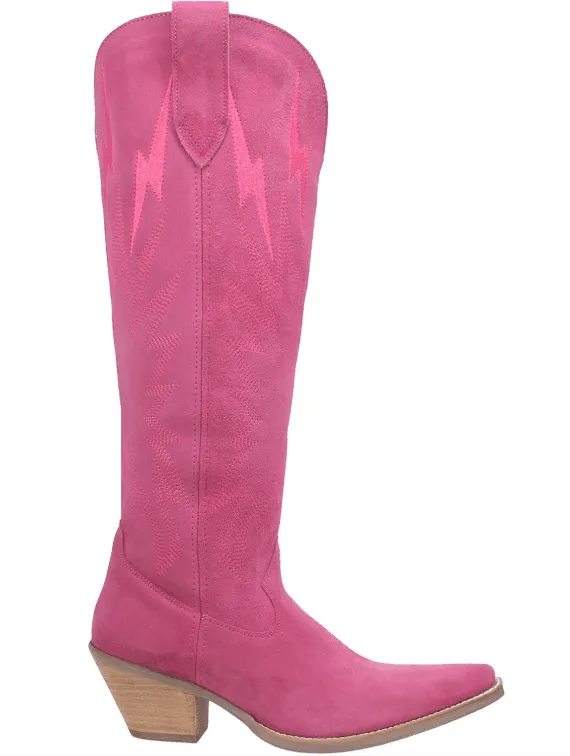 Dingo Women's Fuchsia Thunder Road Snip Toe Cowgirl Boots DI597