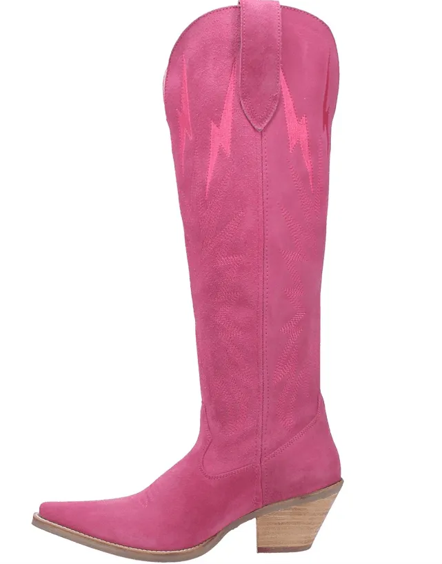 Dingo Women's Fuchsia Thunder Road Snip Toe Cowgirl Boots DI597