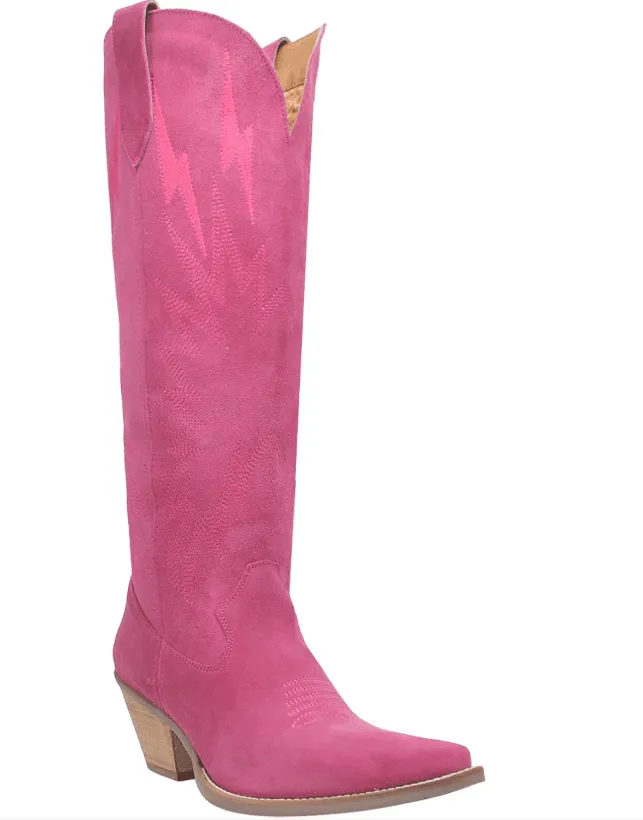 Dingo Women's Fuchsia Thunder Road Snip Toe Cowgirl Boots DI597