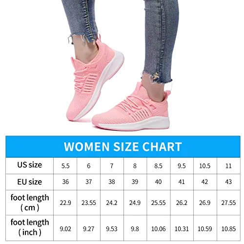 Dolphin Women's Running Shoes - Lightweight Breathable Memory Foam Sneaker