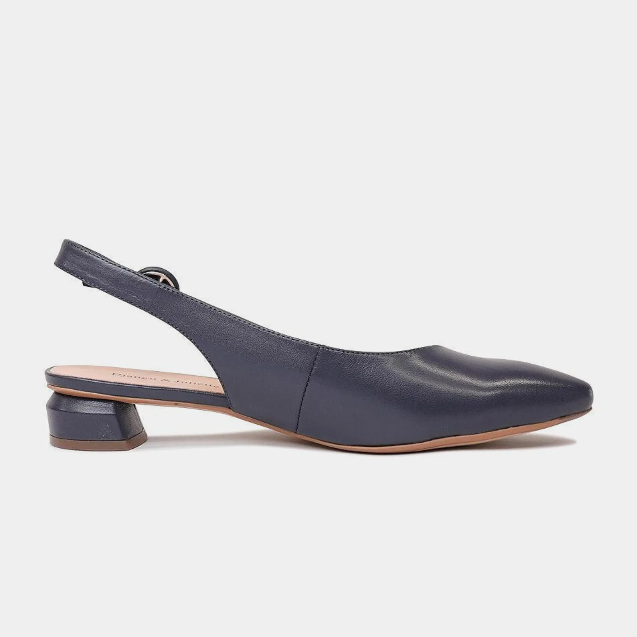 Fotini Navy Leather Flats