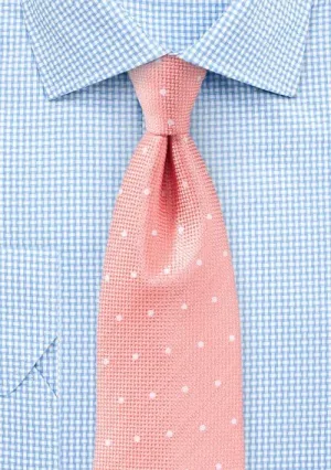 Fusion Coral Polka Dot Necktie