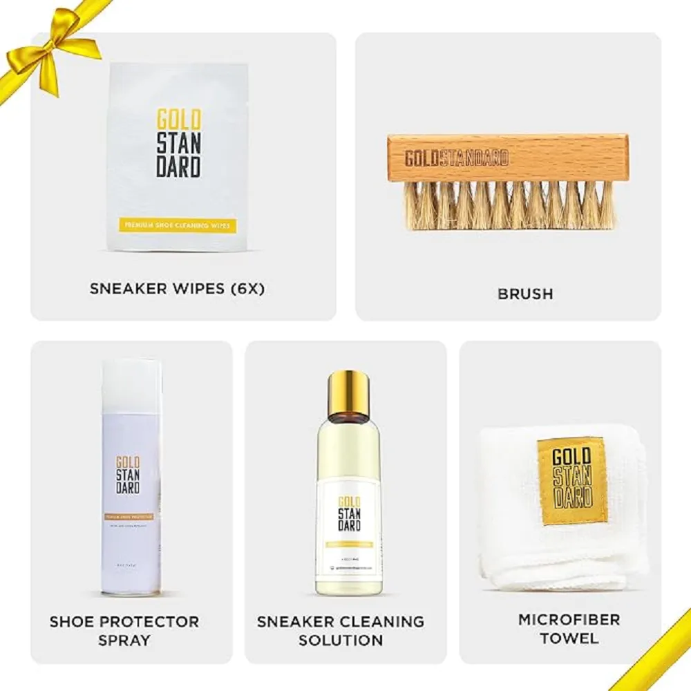 Gold Standard Shoe Cleaner Kit Limited Edition| Vault Gift Box Set comes with Shoe Protector Spray