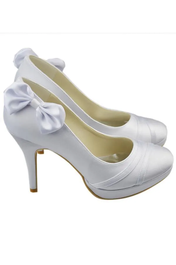 High Heel Ivory Elegant Comfy Simple Wedding SWK12438