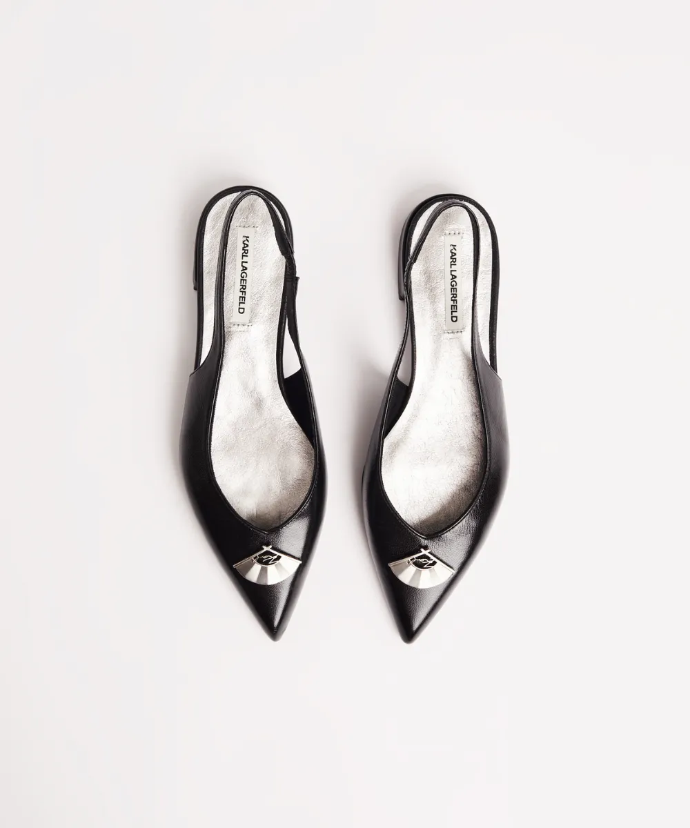 KARL LAGERFELD KERRIE KARL FAN SLINGBACKS