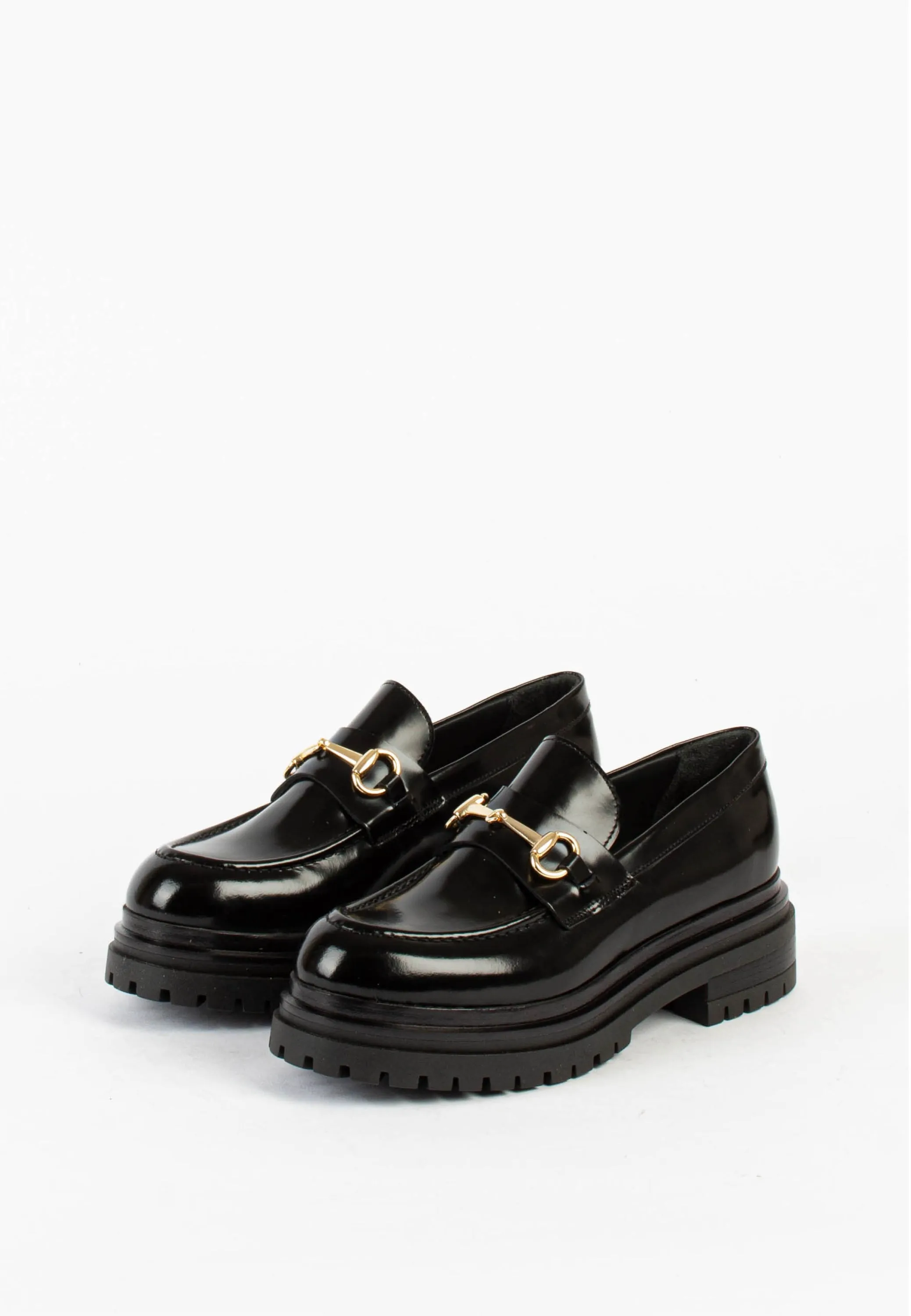 Lala Black Polido Chunky Loafers