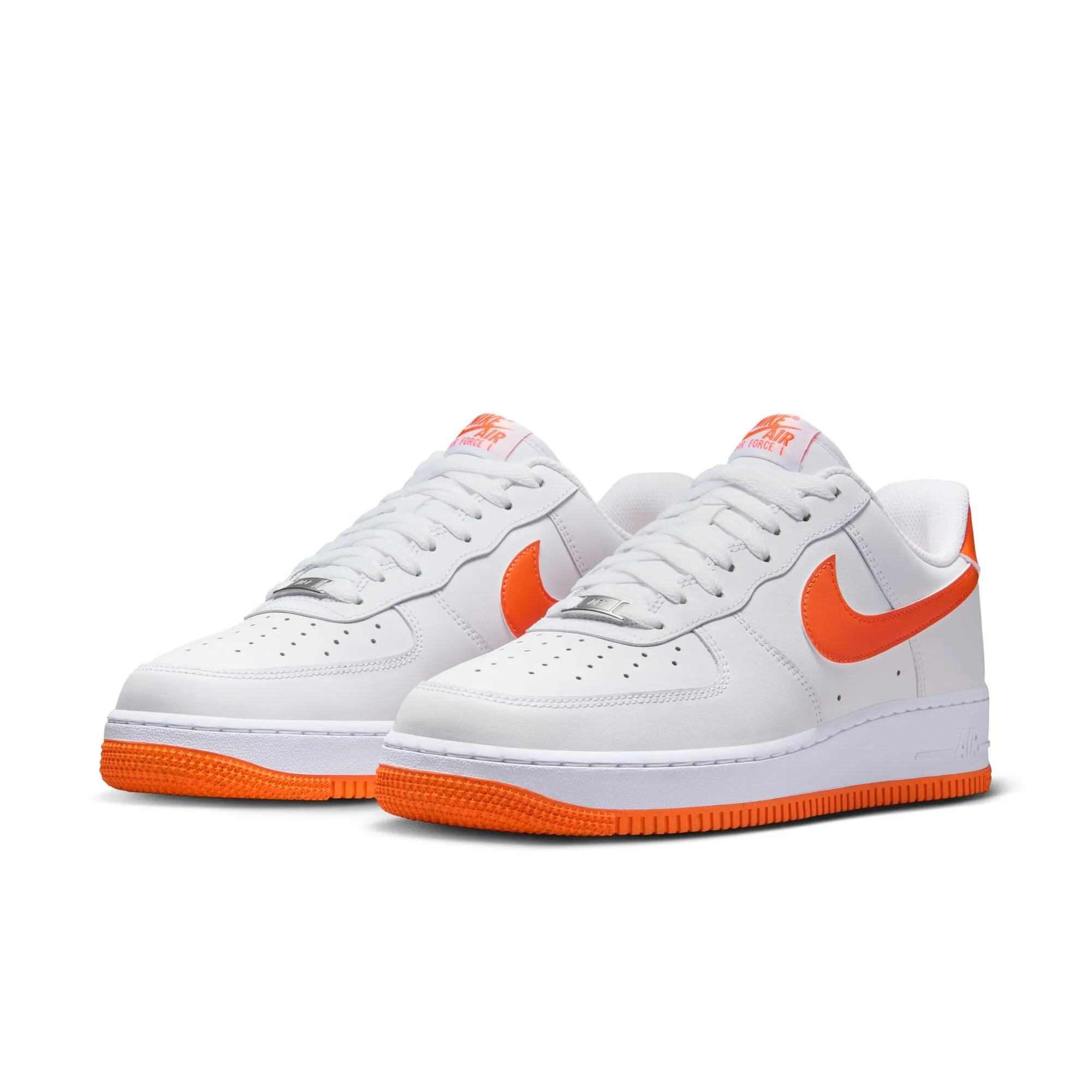 Men's Nike Air Force 1 '07 - WHITE/SAFETY ORANGE-WHITE