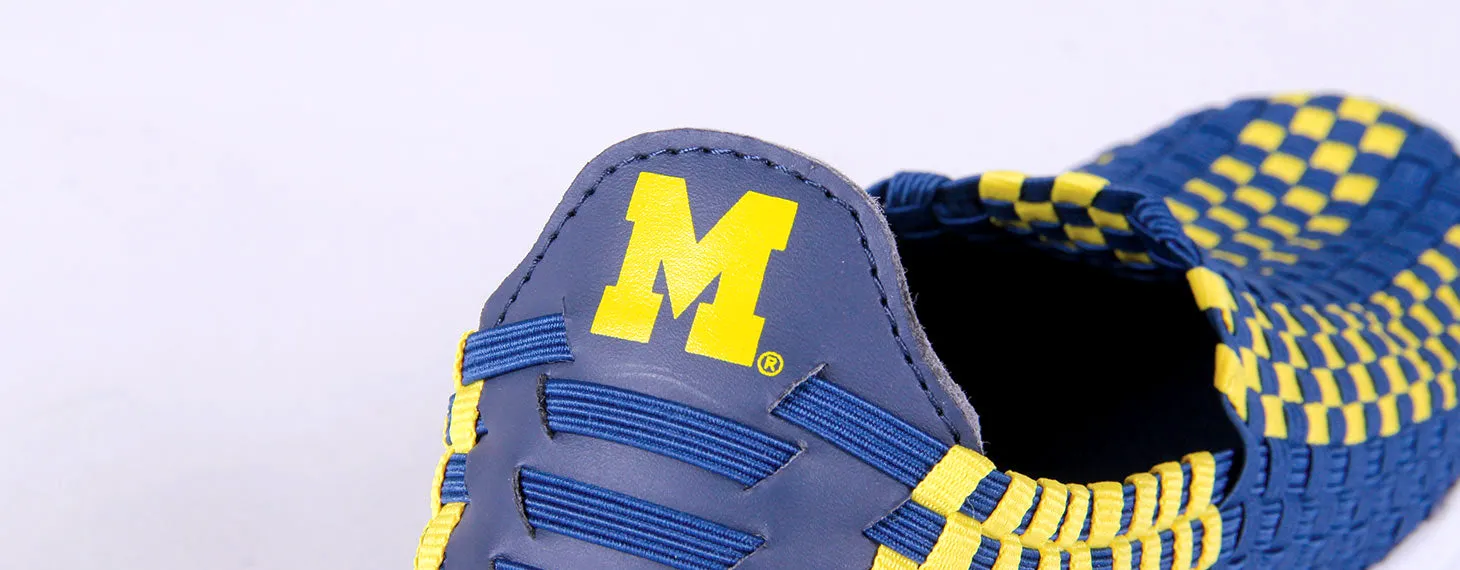 Michigan Wolverines Woven Colors Comfy Slip On Shoes