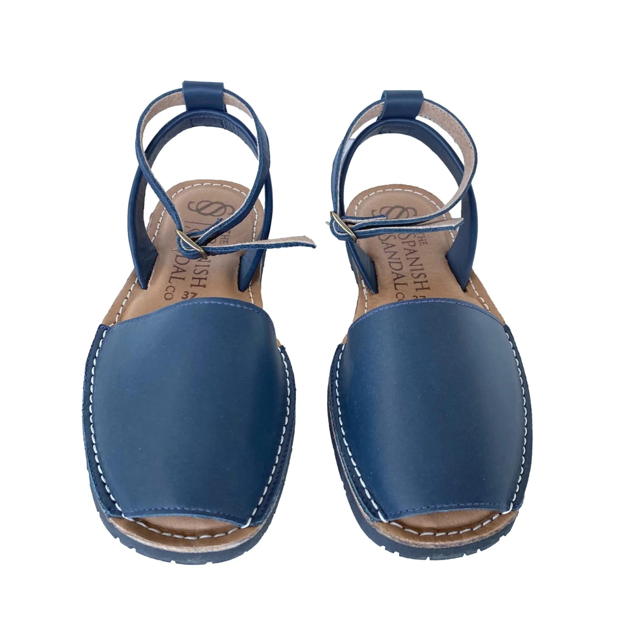 Navy blue sandals with strap