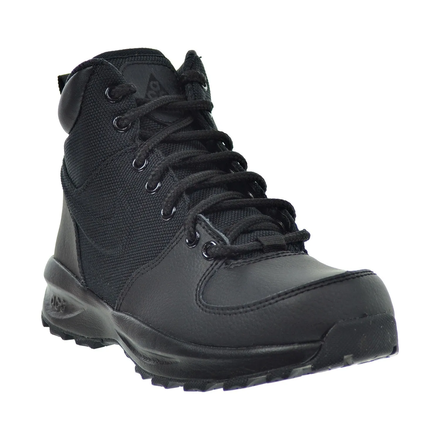 Nike Air Manoa Leather Textile (GS) Big Kids ACG Boots Black/Black-Black