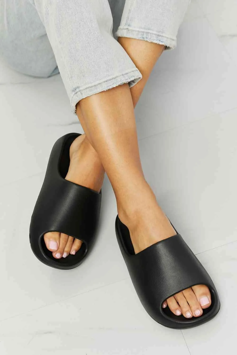 NOOK JOI In My Comfort Zone Slides in Black