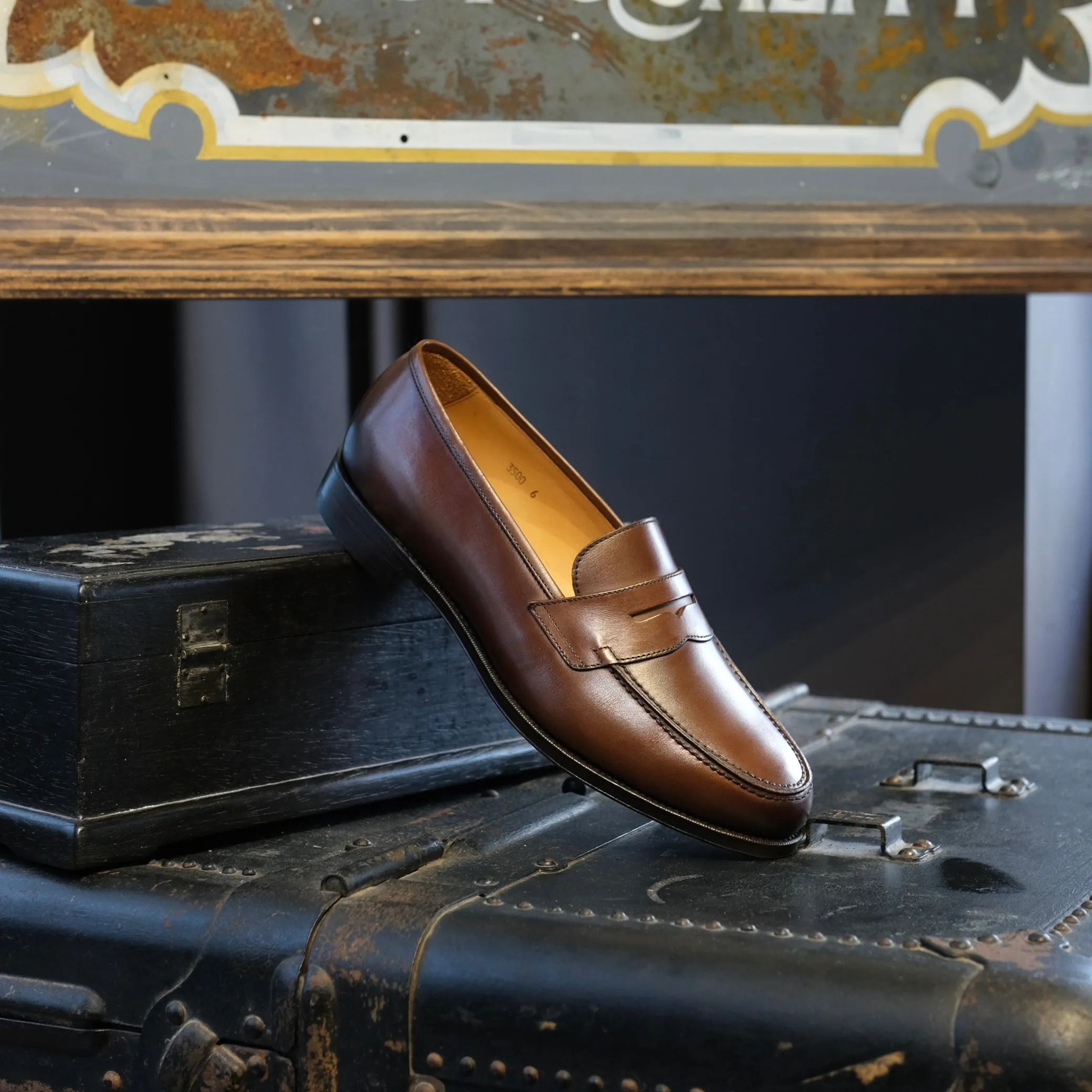 Oriental Shoemaker Calf Albers Penny Loafers