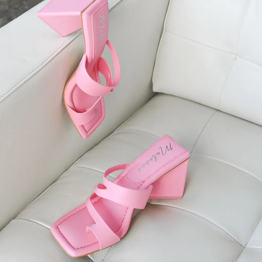 Oslo Heeled Sandal - Pink