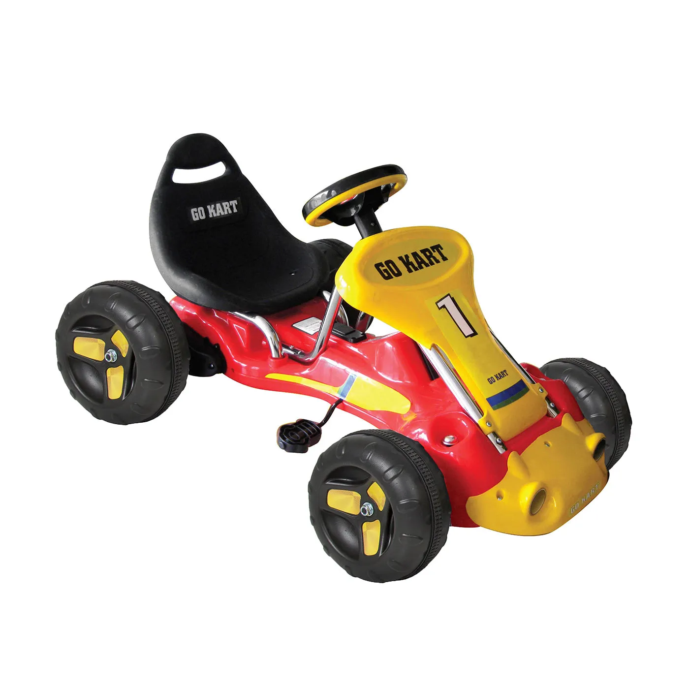 Pedal Powered Go-Kart for Children (Black) Ride & Steer/ 4-Wheel Vehicle