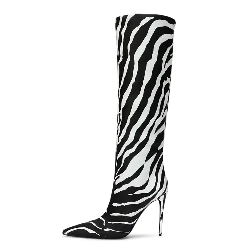 Printed Stiletto Boots