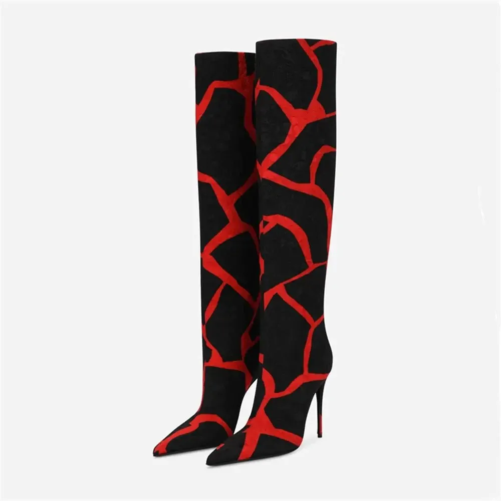 Printed Stiletto Boots