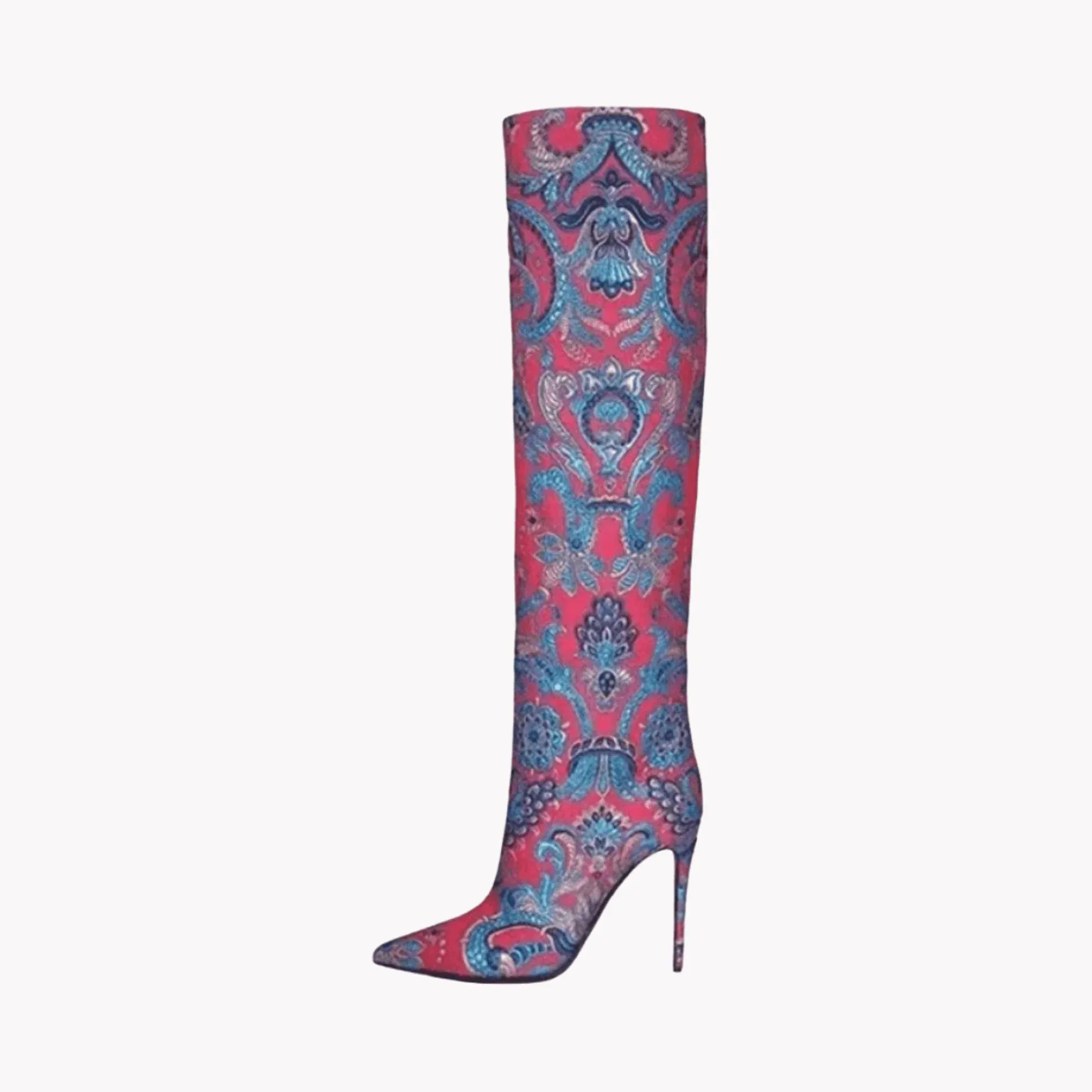 Printed Stiletto Boots