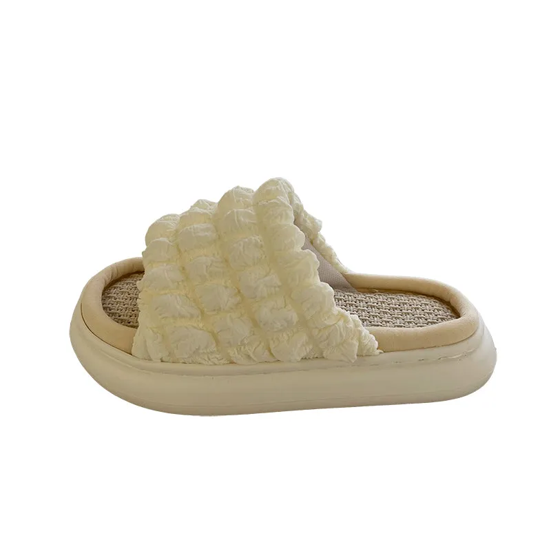 Puffy Soft Aesthetic Comfy Canvas Slippers