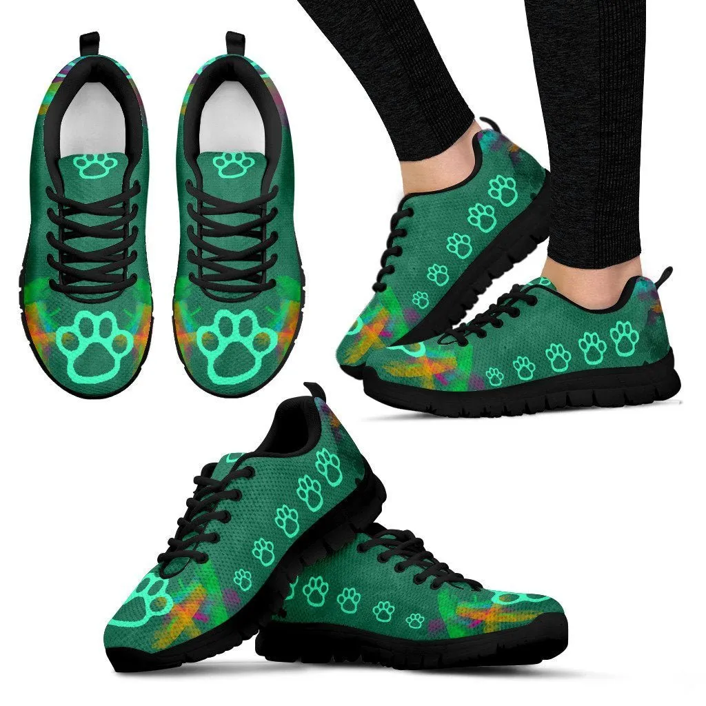 Rainbow Paw Prints Sneakers