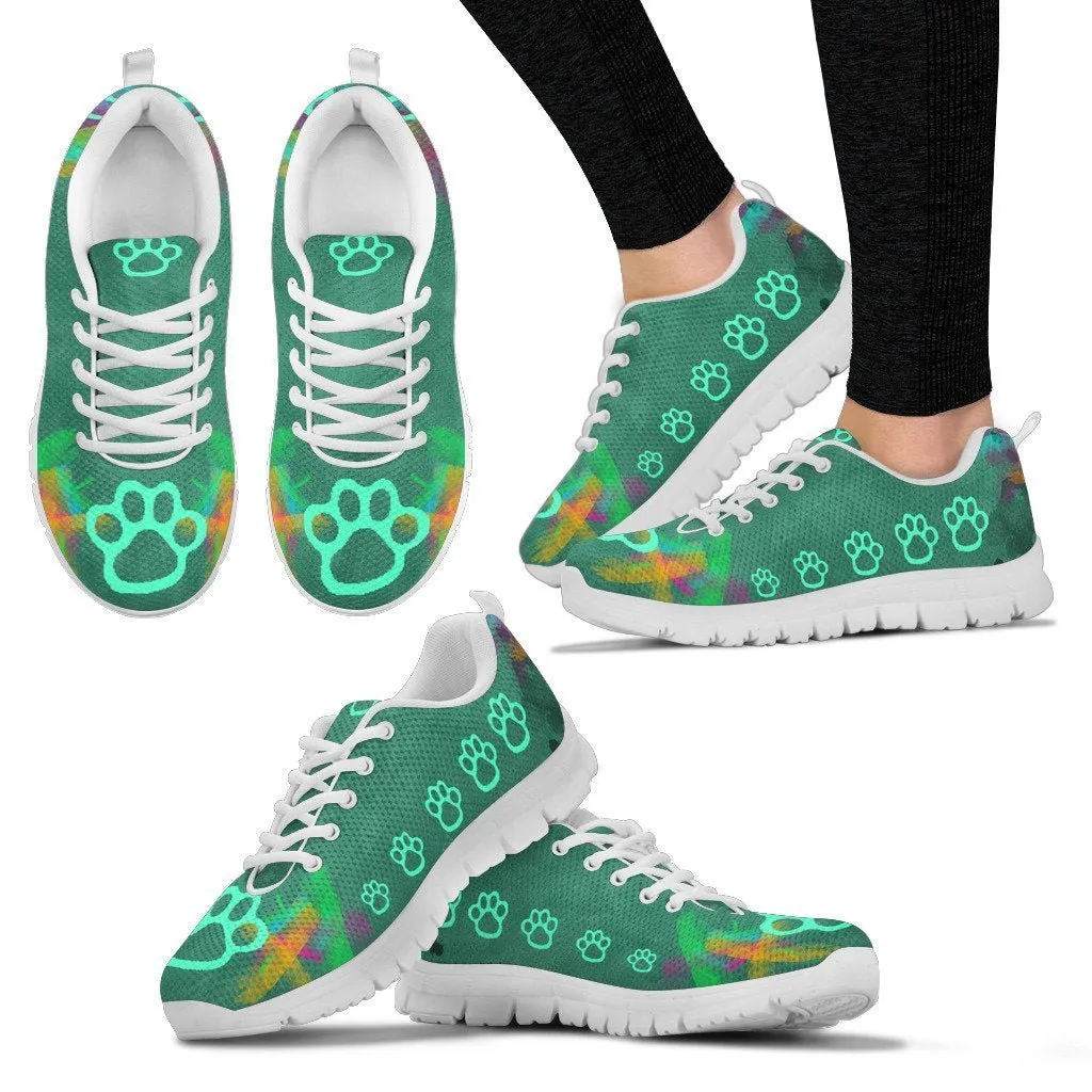 Rainbow Paw Prints Sneakers