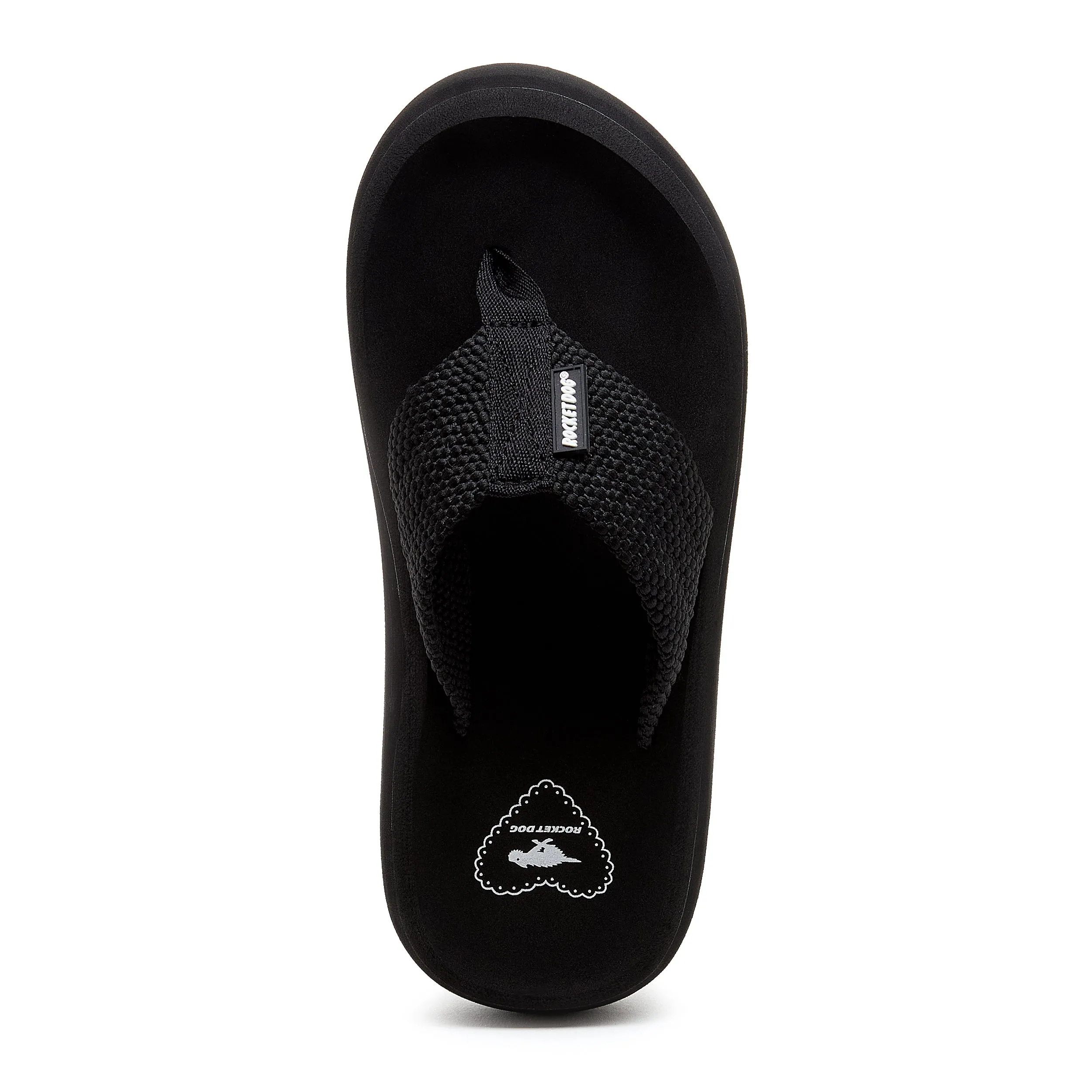 Sandy Black Webbing Platform Flip Flop