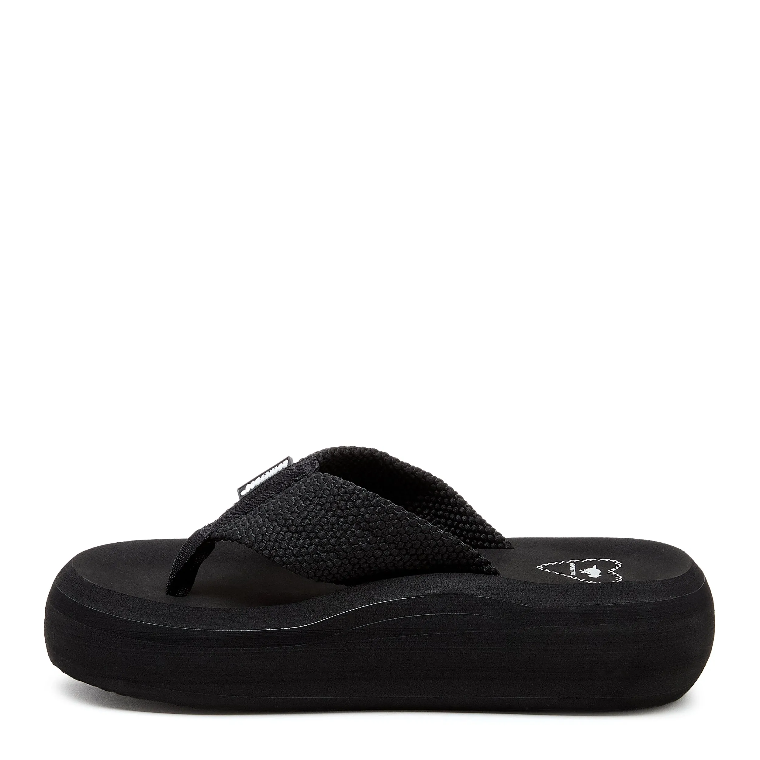 Sandy Black Webbing Platform Flip Flop