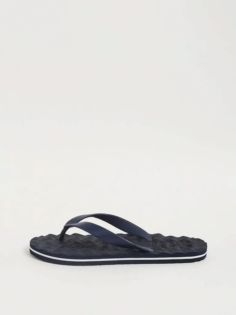 SOLEPLAY Navy Patterned Flip-Flops