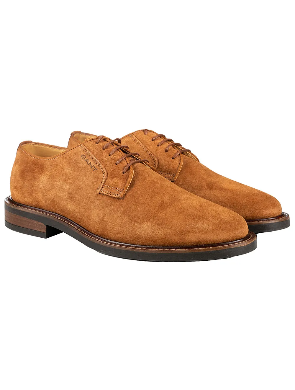 St Akron Low Lace Shoes Cognac