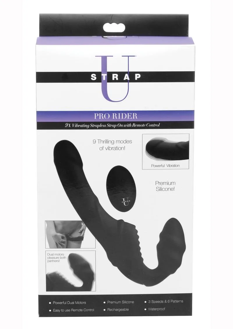 Strap U Pro Rider Rechargeable Silicone Strapless Strap-On with Remote Control