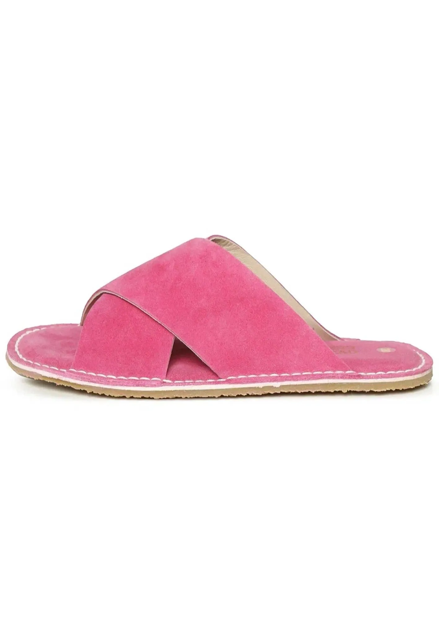 Suede Cross-Strap Slides Starsun - Pink