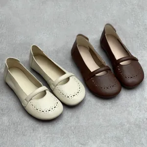 Summer Slip-On Retro Handmade Leather Women Shoes