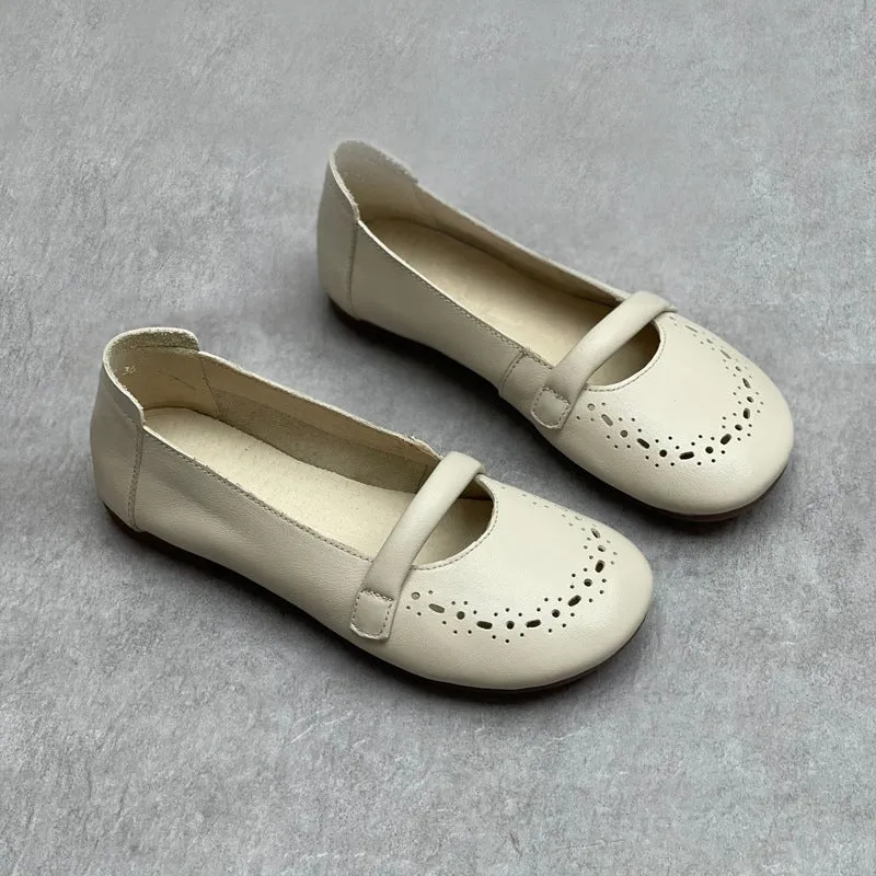 Summer Slip-On Retro Handmade Leather Women Shoes