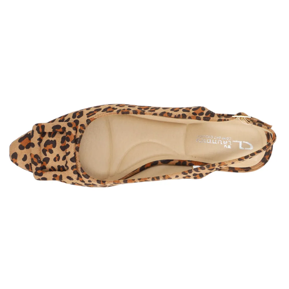 Sweetie Leopard Slingback Flats