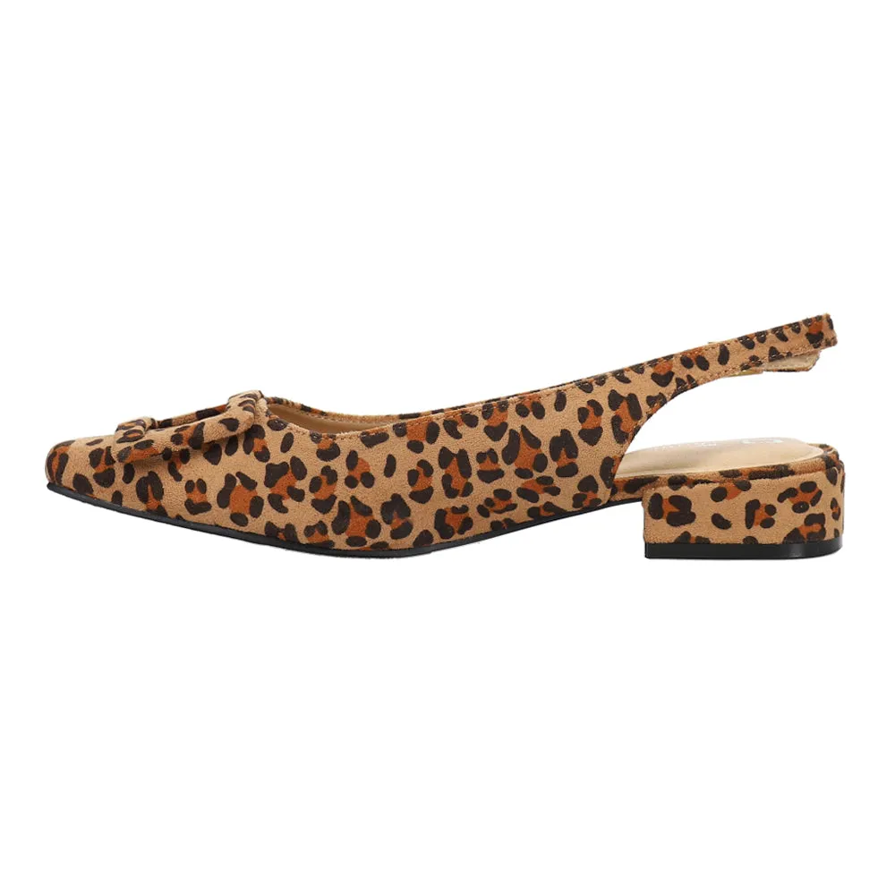 Sweetie Leopard Slingback Flats