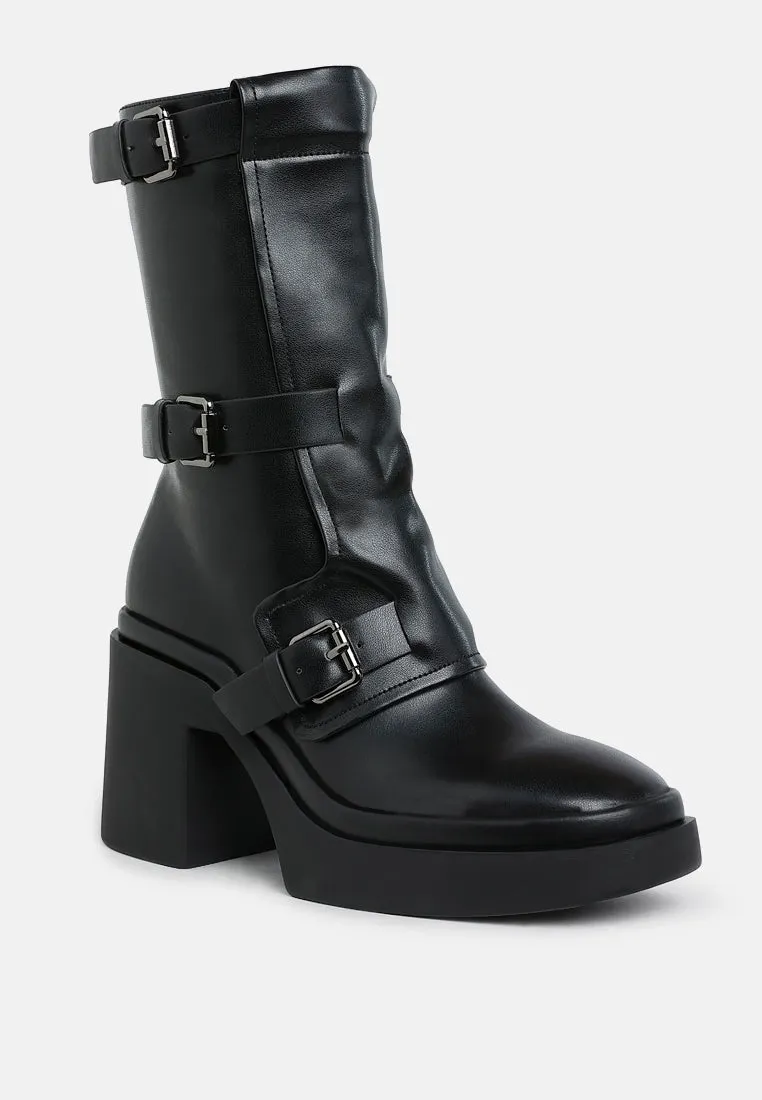 Syrah Chunky Biker Boots